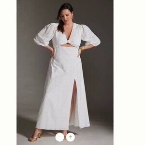 Anthropologie Hutch Eyelet Cutout Maxi Dress  (18W) NWT